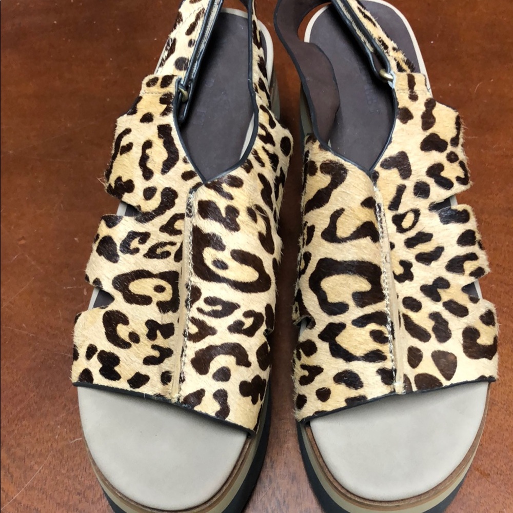 Naked Feet Goe Leopard Print platform sandals